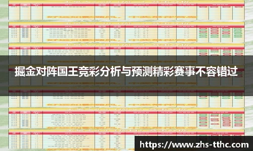 掘金对阵国王竞彩分析与预测精彩赛事不容错过