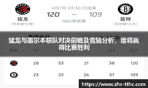 猛龙与墨尔本联队对决前瞻及竞猜分析,谁将赢得比赛胜利